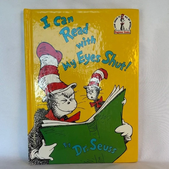 VINTAGE 1978! BRAND NEW DR. SEUSS I CAN READ WITH MY EYES SHUT! HARDCOVER BOOK. - Picture 1 of 8